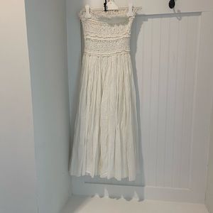 Free People Strapless Boho Midi Dress - Size: Small
